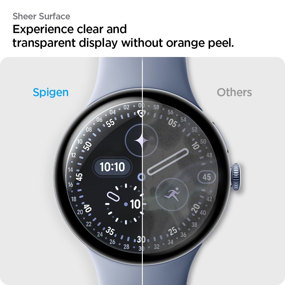 Hydrogelfilm Spigen Elite Shield ”Ez Fit” 2 Pak Google Pixel Watch 3 / 4 / 5 (45 Mm) Klar