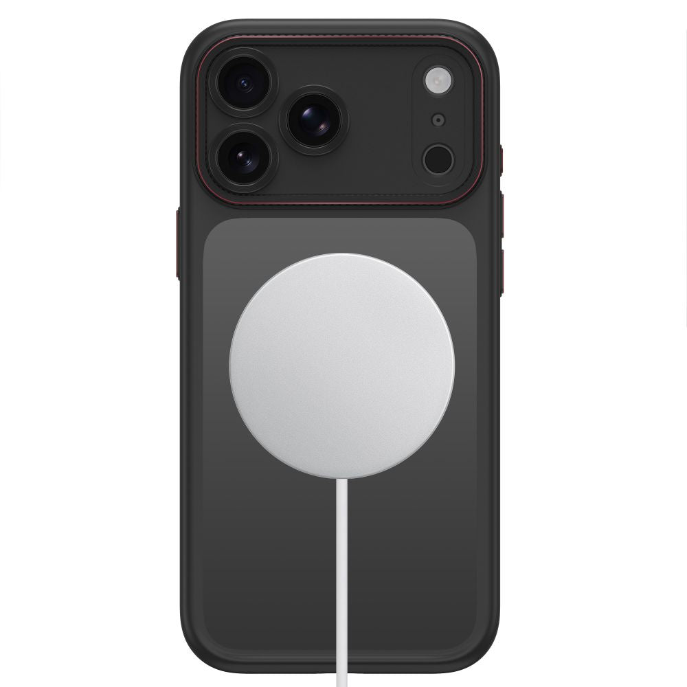 Tech Protect Magcam Magsafe Iphone 17 Pro / 18 Pro Mat Sort/Rød