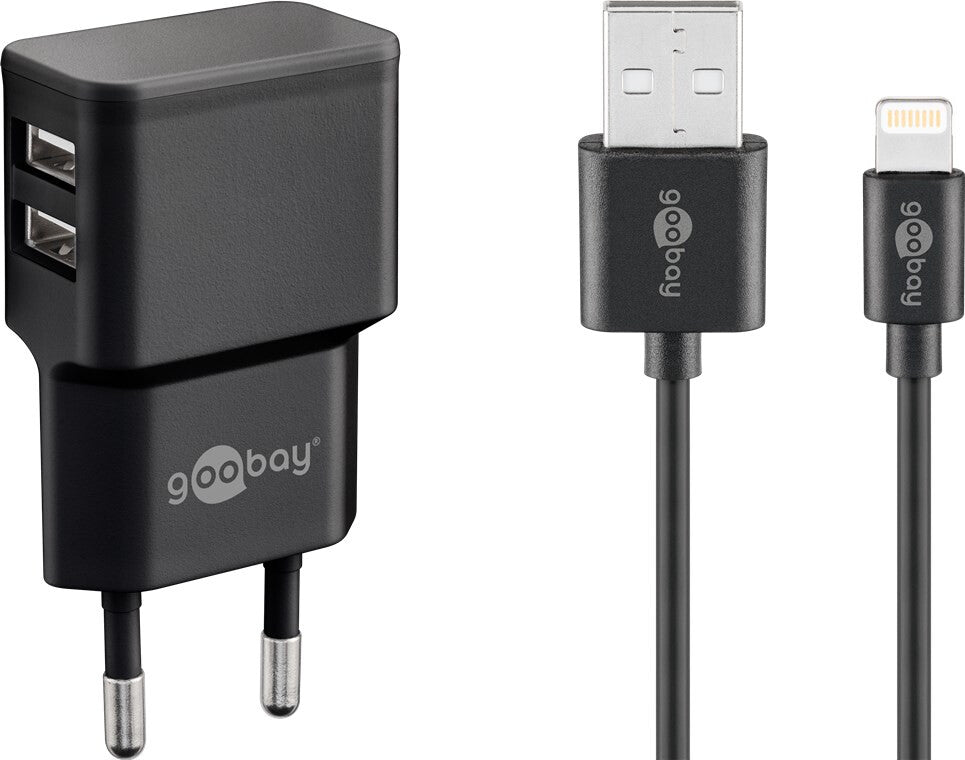 Goobay 44995 oplader til mobil enhed Universel Sort Vekselstrøm Indendørs