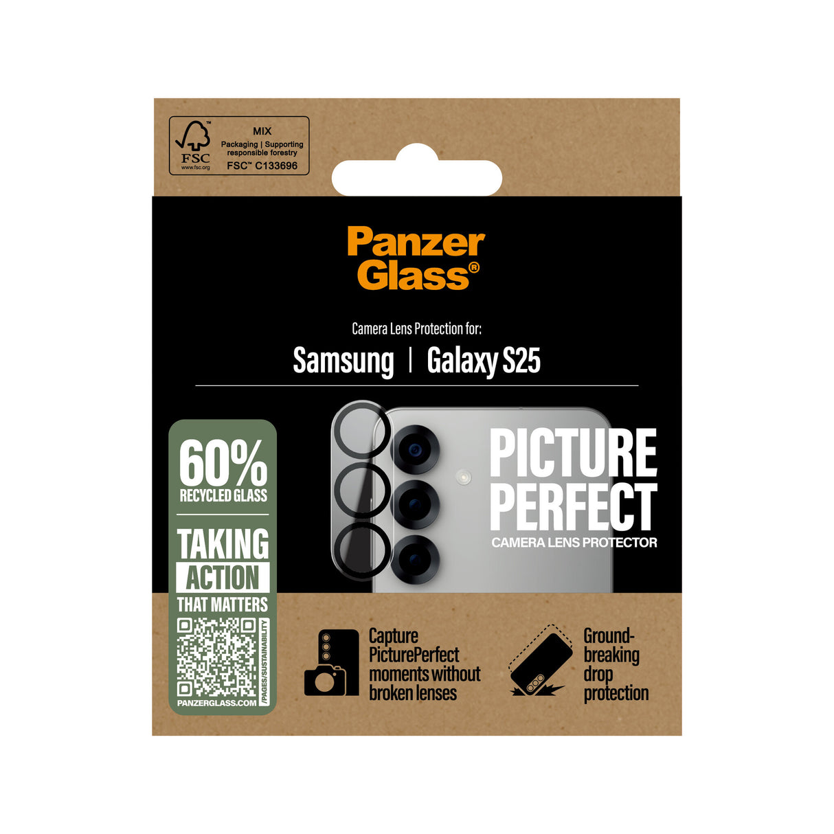PanzerGlass ® PicturePerfect Kameralinsebeskytter Samsung Galaxy S25