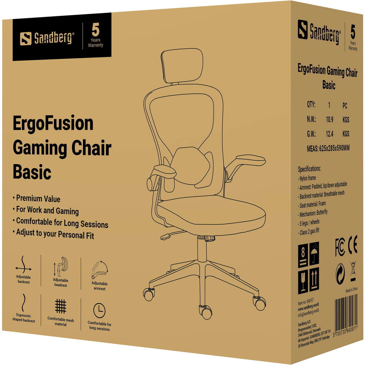 Sandberg ErgoFusion Gaming Chair Basic