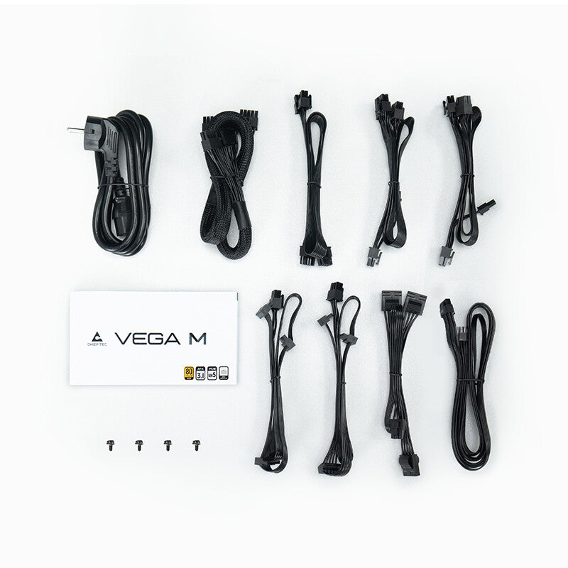 Chieftec Vega PPG-750-C enhed til strømforsyning 750 W 20+4 pin ATX ATX Sort