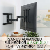 SANUS VLF828 2,29 m (90") Sort