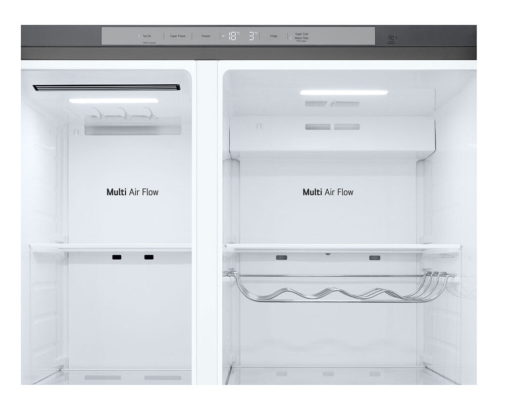LG GSJC40PYPE side-by-side køle-fryseskab Fritstående 638 L Sølv