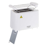 Adler AD 3223 brødrister 6 2 skive(r) 750 W Hvid