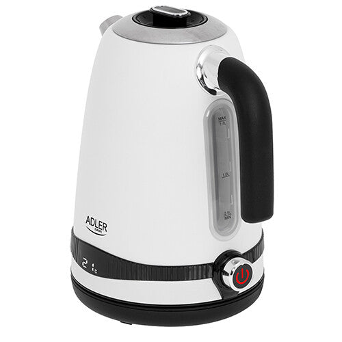 Adler AD 1295w elkedel 1,7 L 2200 W Sort, Hvid