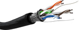 goobay CAT 5e Foldet uskærmet snoet par (F/UTP) 100m Bulkkabel Sort