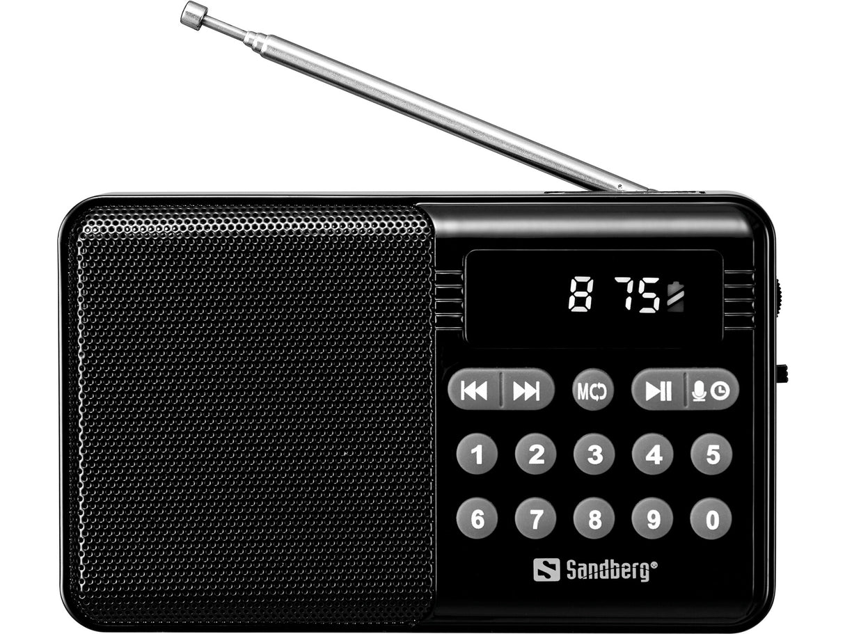 Sandberg 421-18 radio Bærbar Analog Sort