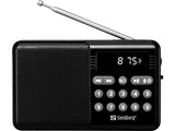 Sandberg 421-18 radio Bærbar Analog Sort