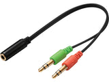 Headset Converter Mobile to PC, Black