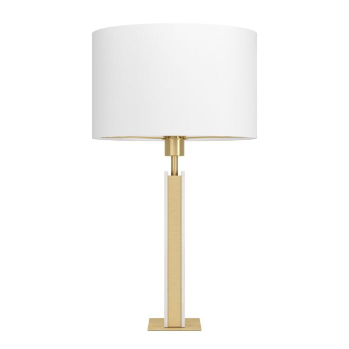 Eglo Belesar H67 børstet messing/hvid bordlampe