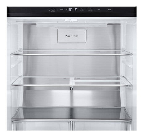 LG InstaView GMG860EPBE side-by-side køle-fryseskab Fritstående 508 L Sort