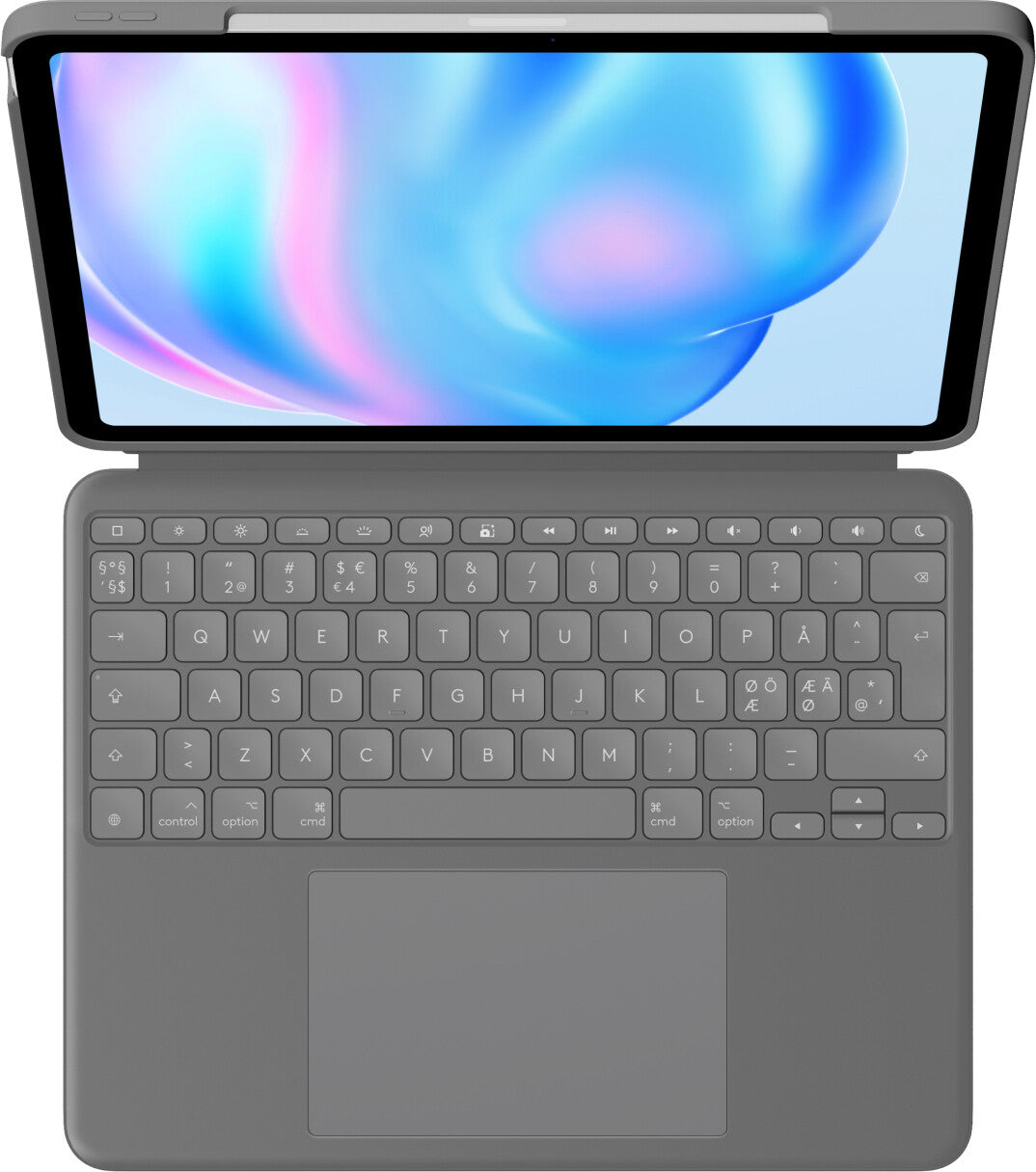 Logitech Combo Touch QWERTY Dansk, Finsk, Norsk, Svensk Smart Connector Grå