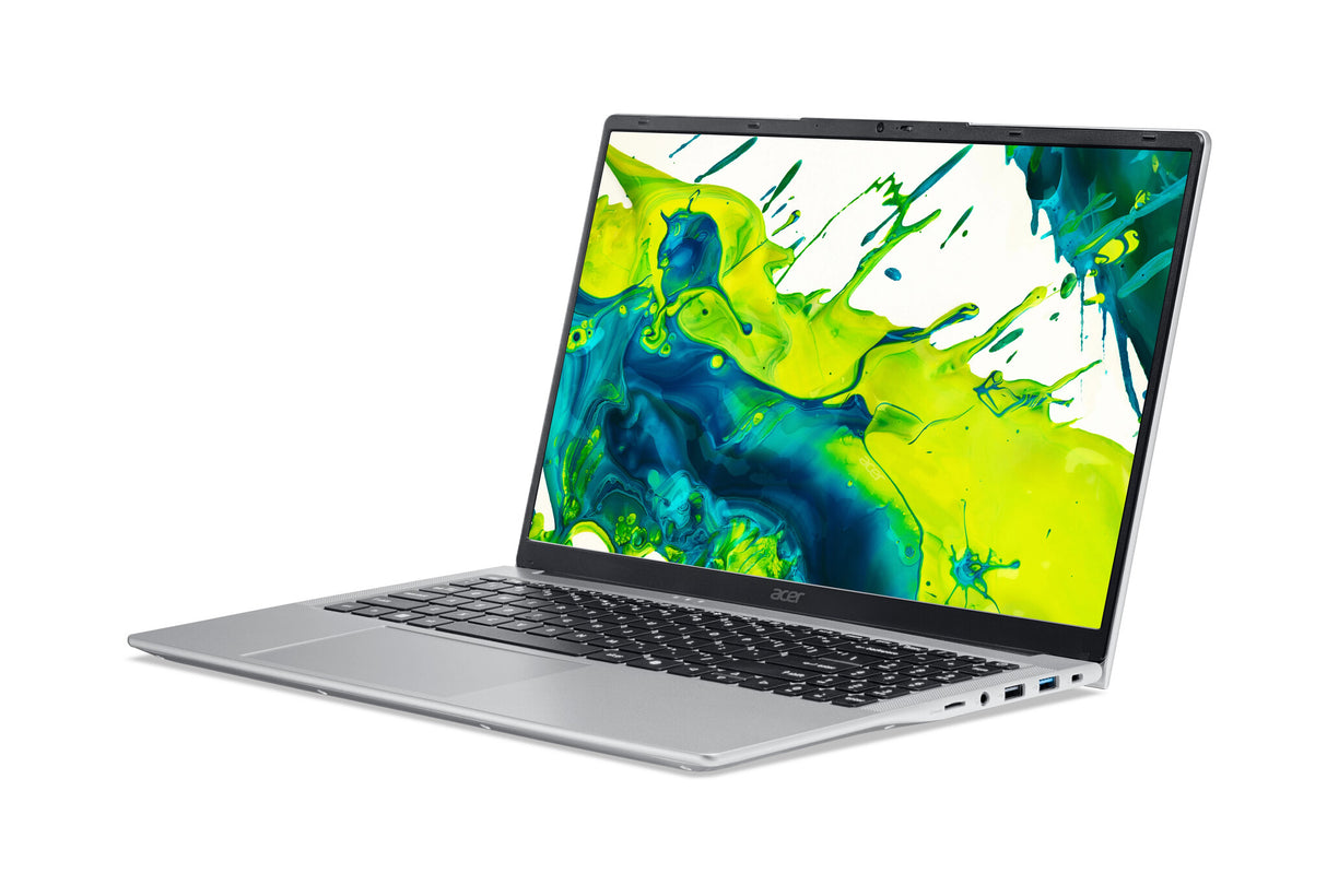 Acer Aspire Lite AL15-54P-55WH Intel Core Ultra 5 115U Laptop 39,6 cm (15.6") Fuld HD 16 GB LPDDR5-SDRAM 512 GB SSD Wi-Fi 6 (802.11ax) Windows 11 Home US International Sølv