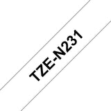 Brother TZE-N231 etiketbånd Sort på hvid TZ