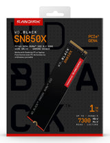 WD_BLACK SN850X NVMe SSD Solid state-drev WDS100T2X0E 1TB M.2 PCI Express 4.0 x4 (NVMe)
