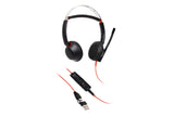 HP Poly Blackwire 5220 Stereo USB-C Headset +3.5mm Plug +USB-C/A Adapter