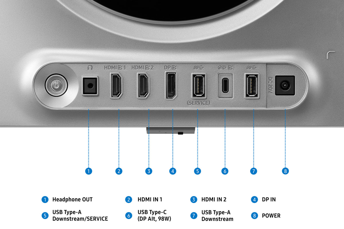 Samsung G80SH computer monitor 68.6 cm (27") 3840 x 2160 pixels 4K Ultra HD OLED Silver