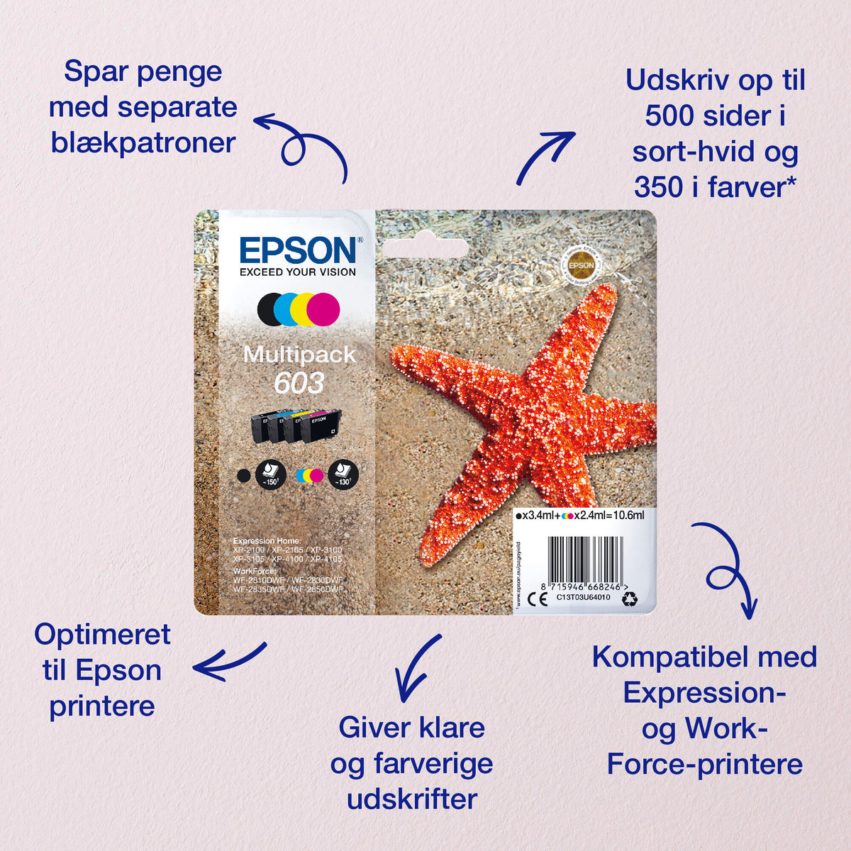Epson Singlepack Cyan 603 Ink