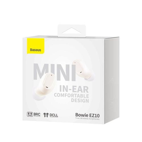 Baseus høretelefon Bluetooth Bowie EZ10 BT 5.3, TWS, Hvid EU