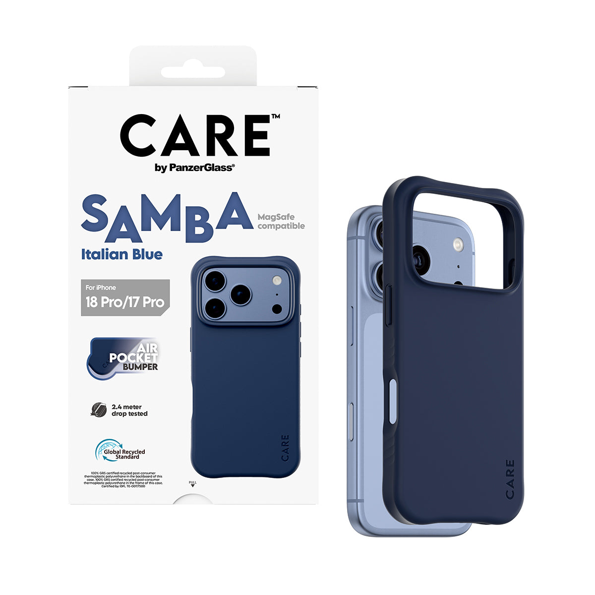 CARE by PanzerGlass Fashionable Case Samba Blue w. MagSafe Apple iPhone 18 Pro