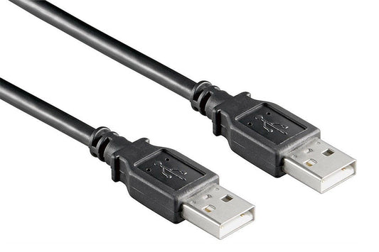 USB-A TILSLUTNINGSKABEL, 2.0, SORT, 5M