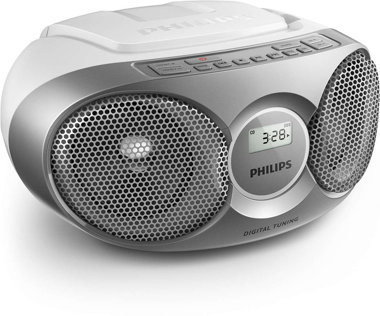 Philips AZ215S/12 ghettoblaster - SØLV