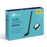 TP-Link Netværksadapter T600U Plus AC600 Trådløs, USB 2,0, 600Mb/s, sort EU