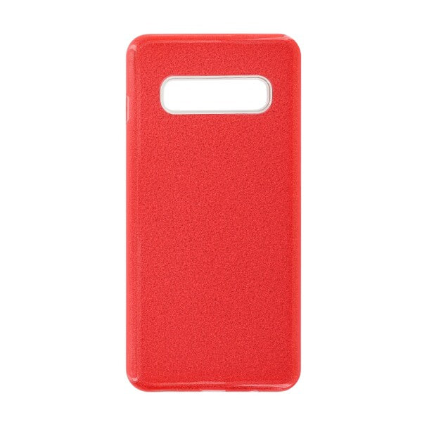 Silicon Case Glittery for Samsung Galaxy S10 Plus red