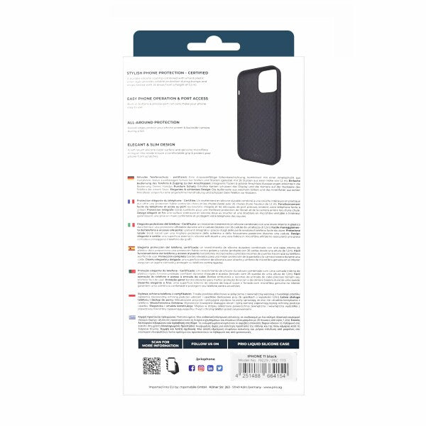 prio Liquid Silicone Case for iPhone 11 black