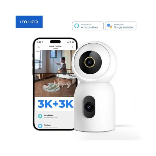 Xiaomi IMILAB C30 Dual Home Security Camera, Night Vision, 360, 3K+3K Hvid EU CMSXJ111A