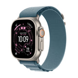 *Apple Watch Ultra 3 GPS + Cellular 49mm Natural Titanium Case with Light Blue Alpine Loop - Medium
