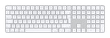 Apple Magic Keyboard with Touch ID and Numeric Keypad for Mac models with Apple silicon - Dansk - White Keys (2024)