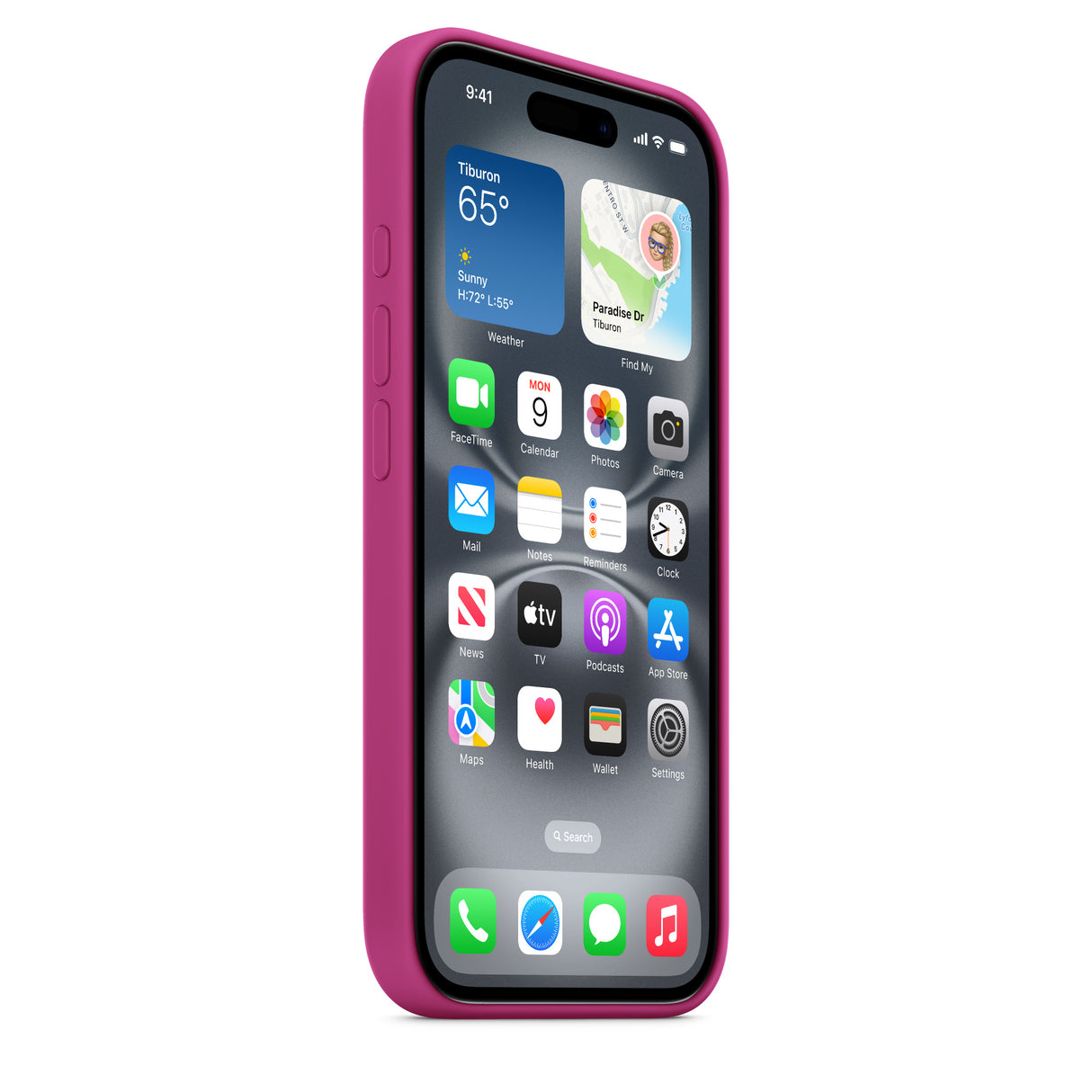 Apple iPhone 16 Silicone Case with MagSafe - Fuchsia