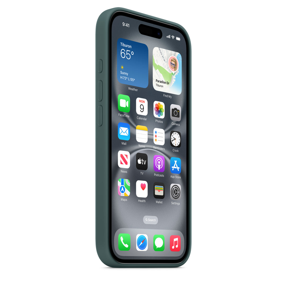 Apple iPhone 16 Silicone Case with MagSafe - Lake Green