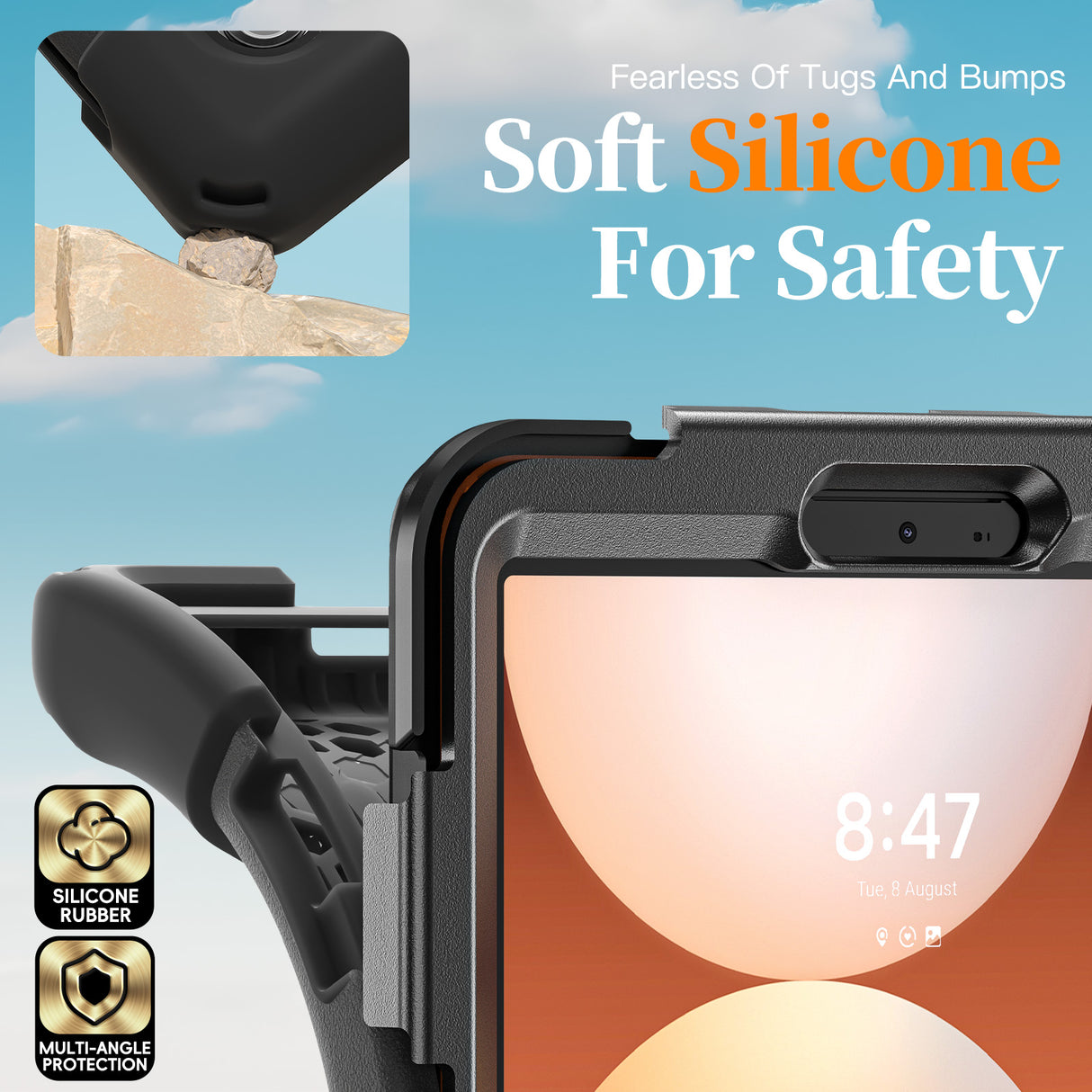 DK Protective Cover incl. handle & Strap without front screen, cover for Samsung Tab A11+