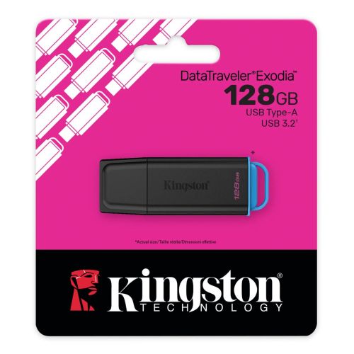 Kingston Pendrive 128GB DataTraveler Exodia G2 USB 3.2 sort/blå EU (DTXG2/128GB)