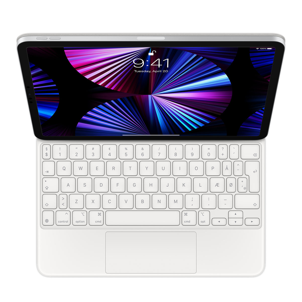 Apple Magic Keyboard til 11" iPad Pro (4. generation) og iPad Air (5. generation) – dansk – hvid