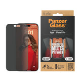 PanzerGlass Privacy Screen Protector Apple iPhone 15 Pro - Ultra-Wide Fit M. EASYALIGNER