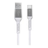 prio Charge &amp; Data Cable USB-C til USB-A 2,0 m Hvid