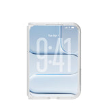 Celly Gelskin Mag Transparent cover with Silver magsafe ring for iPhone Duo