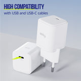 Allity wall charger GaN PD QC ATC-01-20WC 1x USB-C 20W white