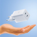 Allity wall charger GaN PD QC ATC-01-45WCC 2x USB-C 45W white