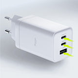 Allity wall charger GaN PD QC ATC-01-65WACC 2x USB-C 1x USB-A 65W white