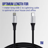 Allity cable AUC-01 USB-C - Lightning 1.0 m 27W black