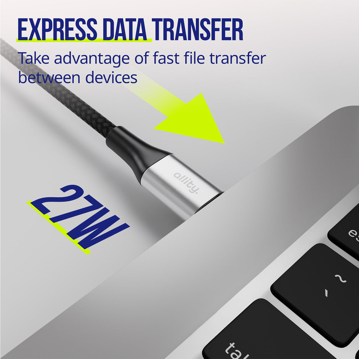 Allity cable AUC-01 USB-C - Lightning 1.0 m 27W black