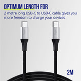 Allity cable AUC-01 USB-C - USB-C 2.0 m 100W black