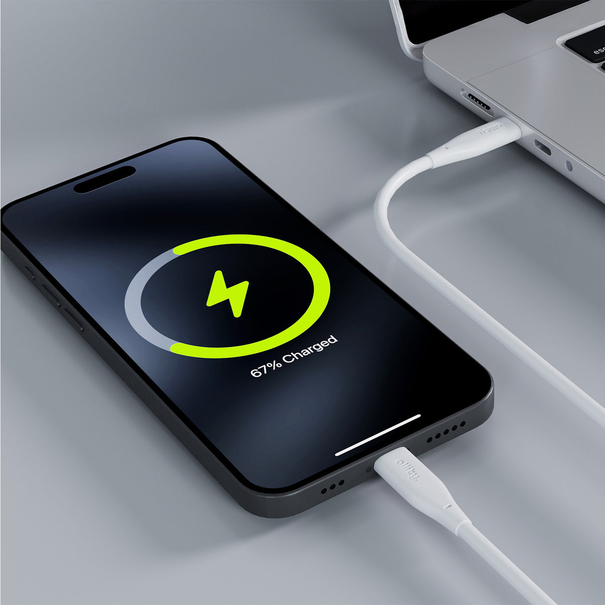 Allity cable AUC-02 USB-C - Lightning 1.0 m 27W white