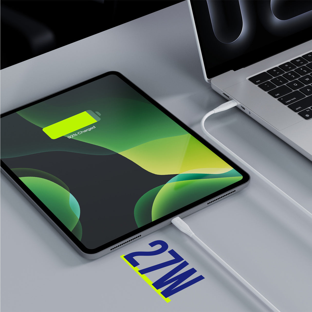 Allity cable AUC-02 USB-C - Lightning 1.0 m 27W white