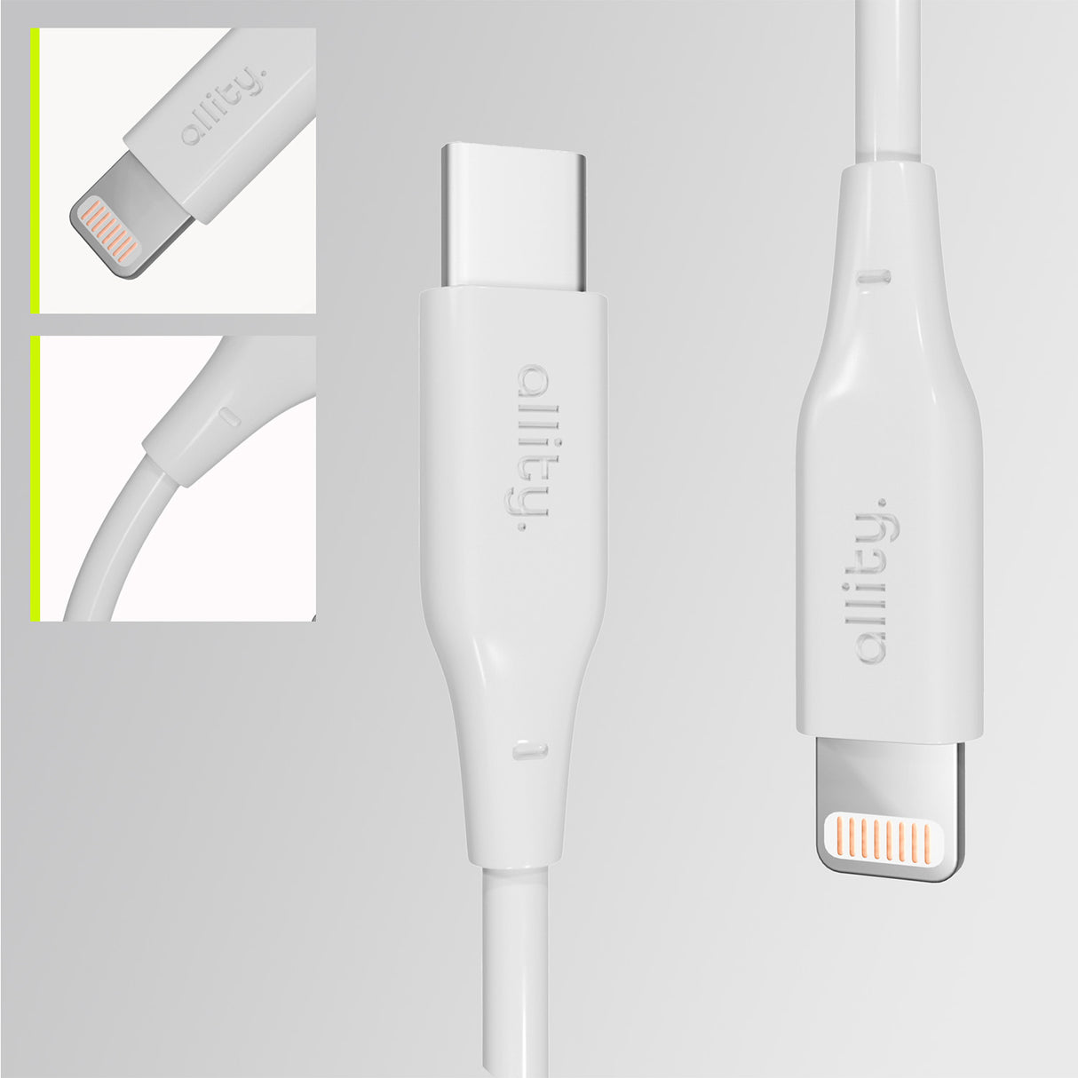 Allity cable AUC-02 USB-C - Lightning 2.0 m 27W white